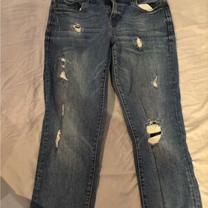 GAP Women's Distressed Skinny Jeans - Blue